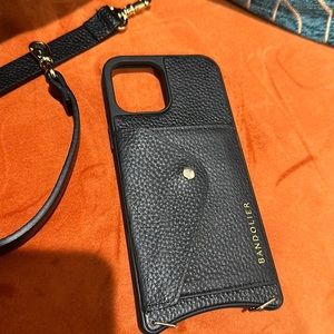 Leather iPhone 12 Pro Max Bandolier case